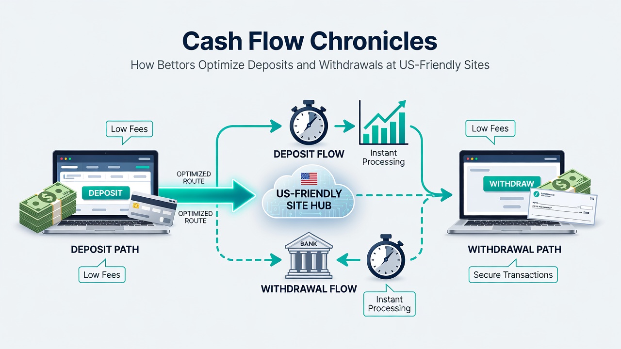 Dashboard view showing deposit and withdrawal history at a licensed US betting site