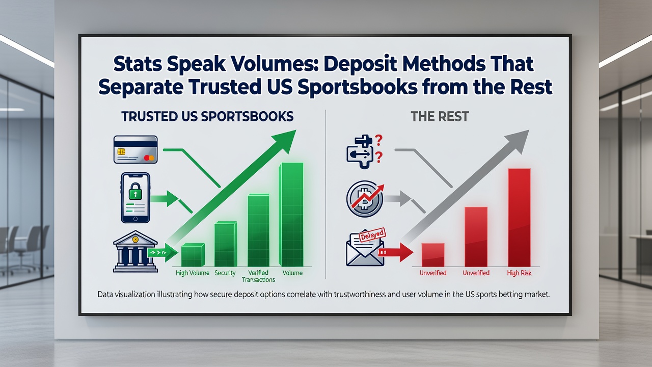 Chart comparing deposit processing times and approval rates for major US sportsbook platforms