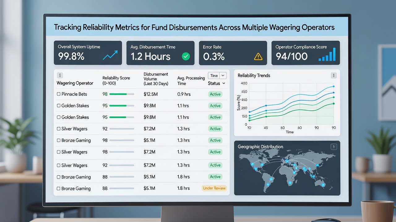 Infographic illustrating data collection processes and metric comparisons for wagering fund disbursements